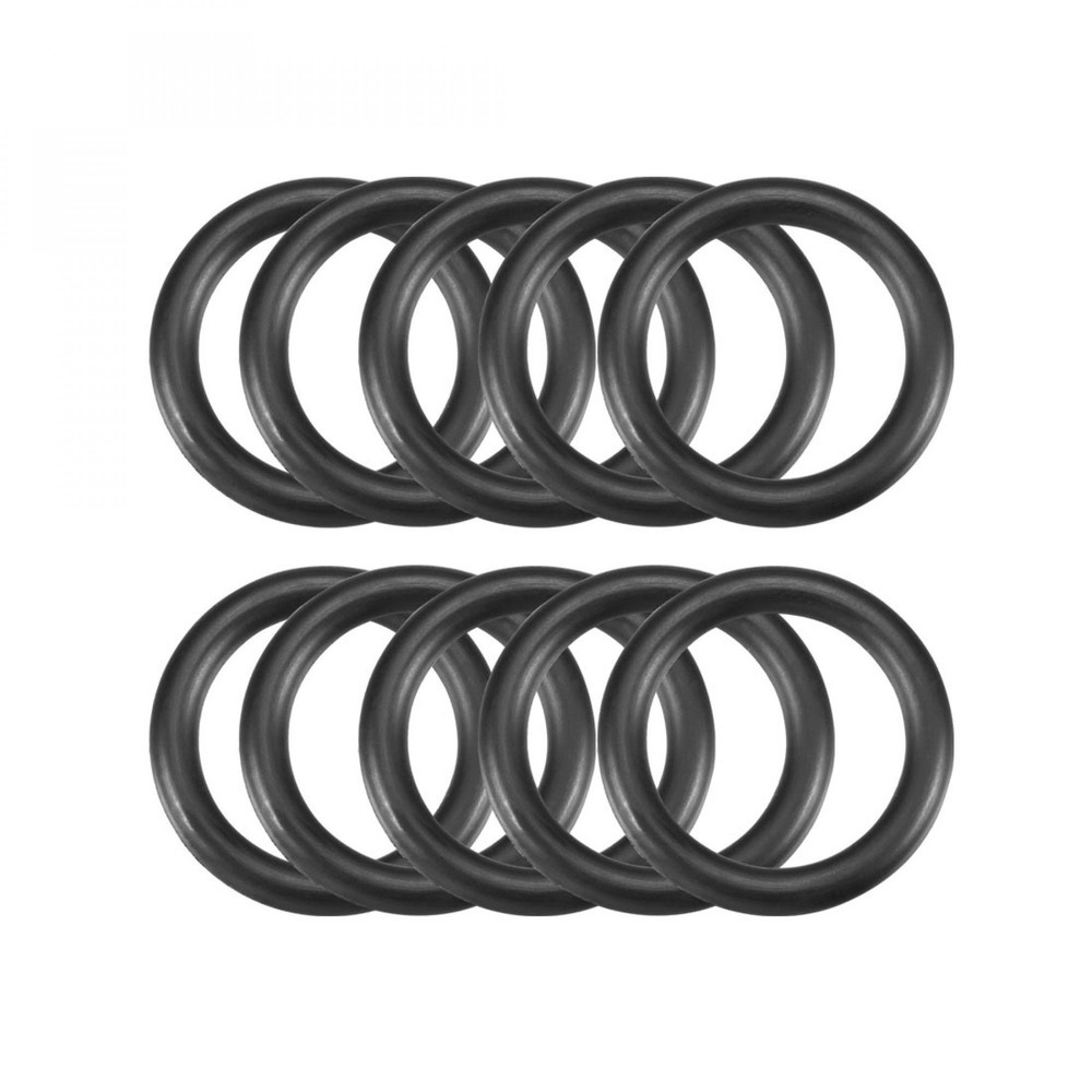 10 Pc 25mm x 3.5mm Black Rubber O Rings Oil Seals Gaskets