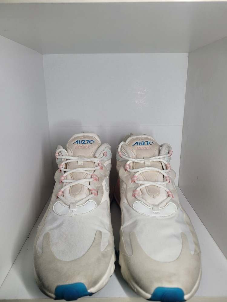 Nike Air Max 270 React 'American Modern' Aqua Sneakers Shoes AO4971-100 Sz 13