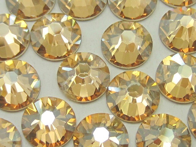 12ss Golden Shadow Star Bright Flatback Rhinestones 1 Gram Pack