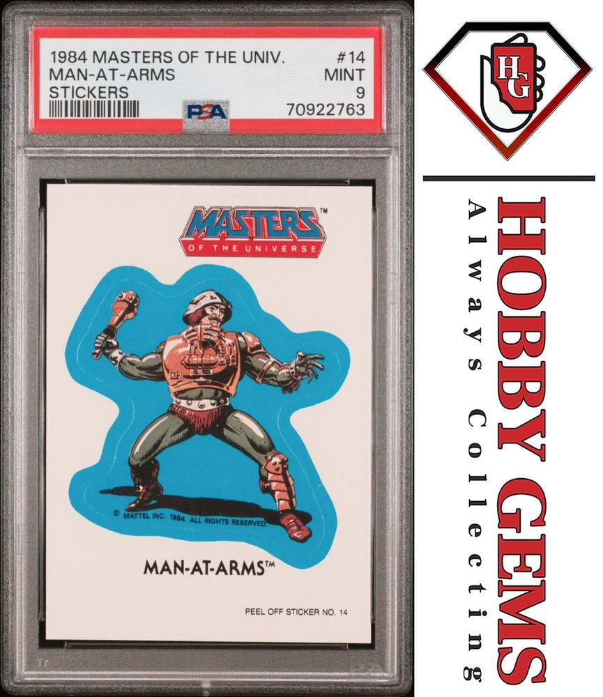 Vintage 1984 MOTU Man-At-Arms Sticker PSA 9 Graded Masters of the Universe #14