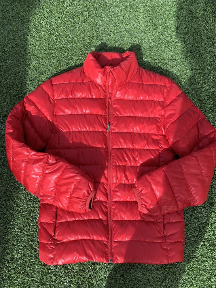 Men's Red Insulated Puffer Jacket Full Zip with Pockets Mossimo Supply Co Size S