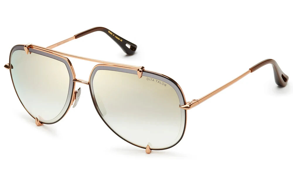 Dita Talon Sunglasses Rose Gold Grey Gradient Flash 23007-F-RGD-62-Z New