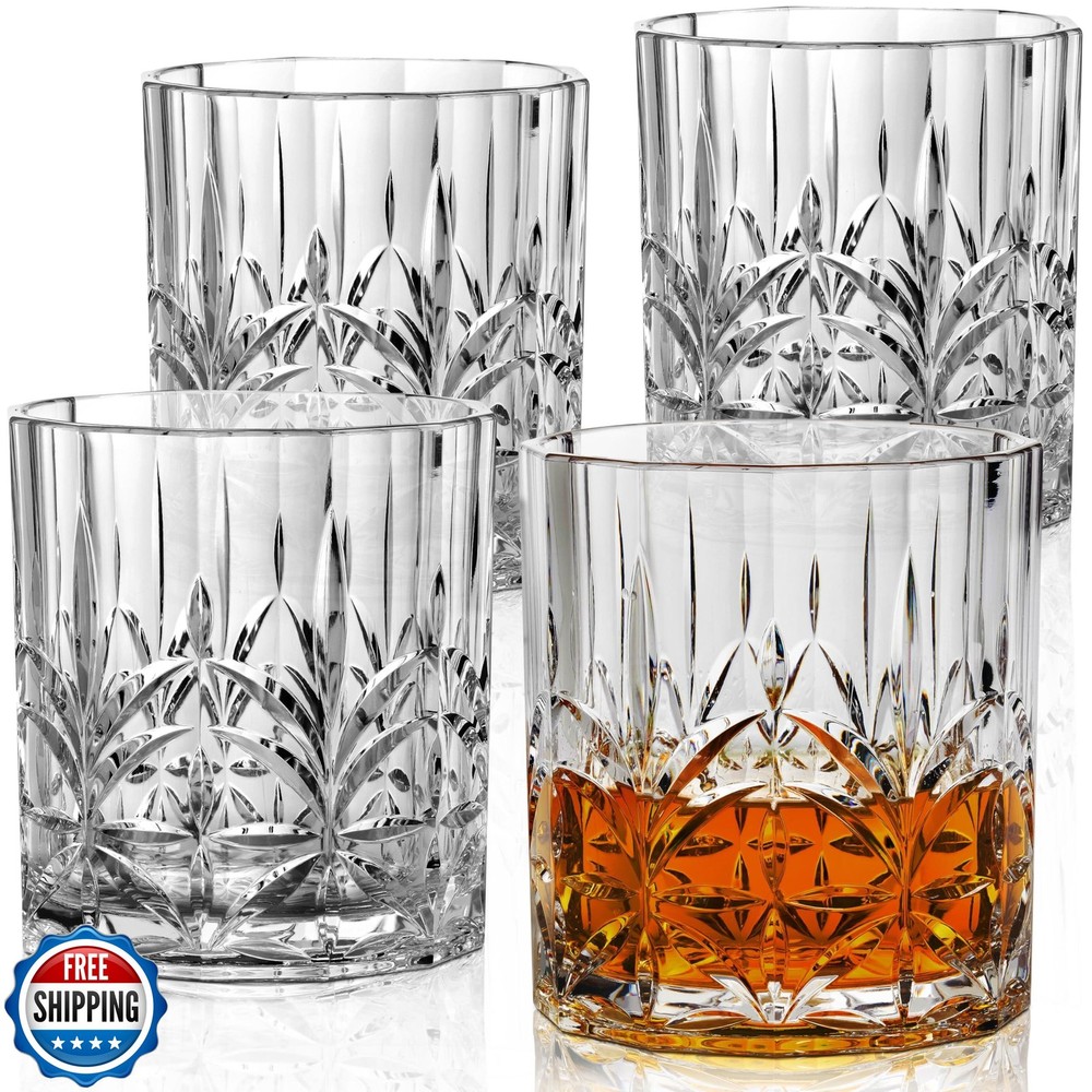 Bravario Unbreakable Tritan Whiskey Glasses Shatterproof Durable Barware