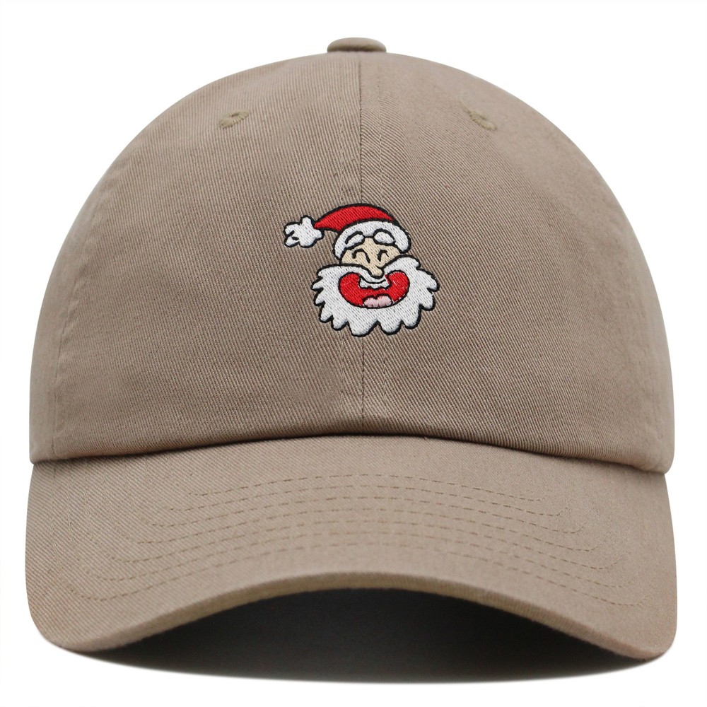 JPAK Cheerful Santa Claus Cartoon Face Premium Dad Hat Cotton Strapback