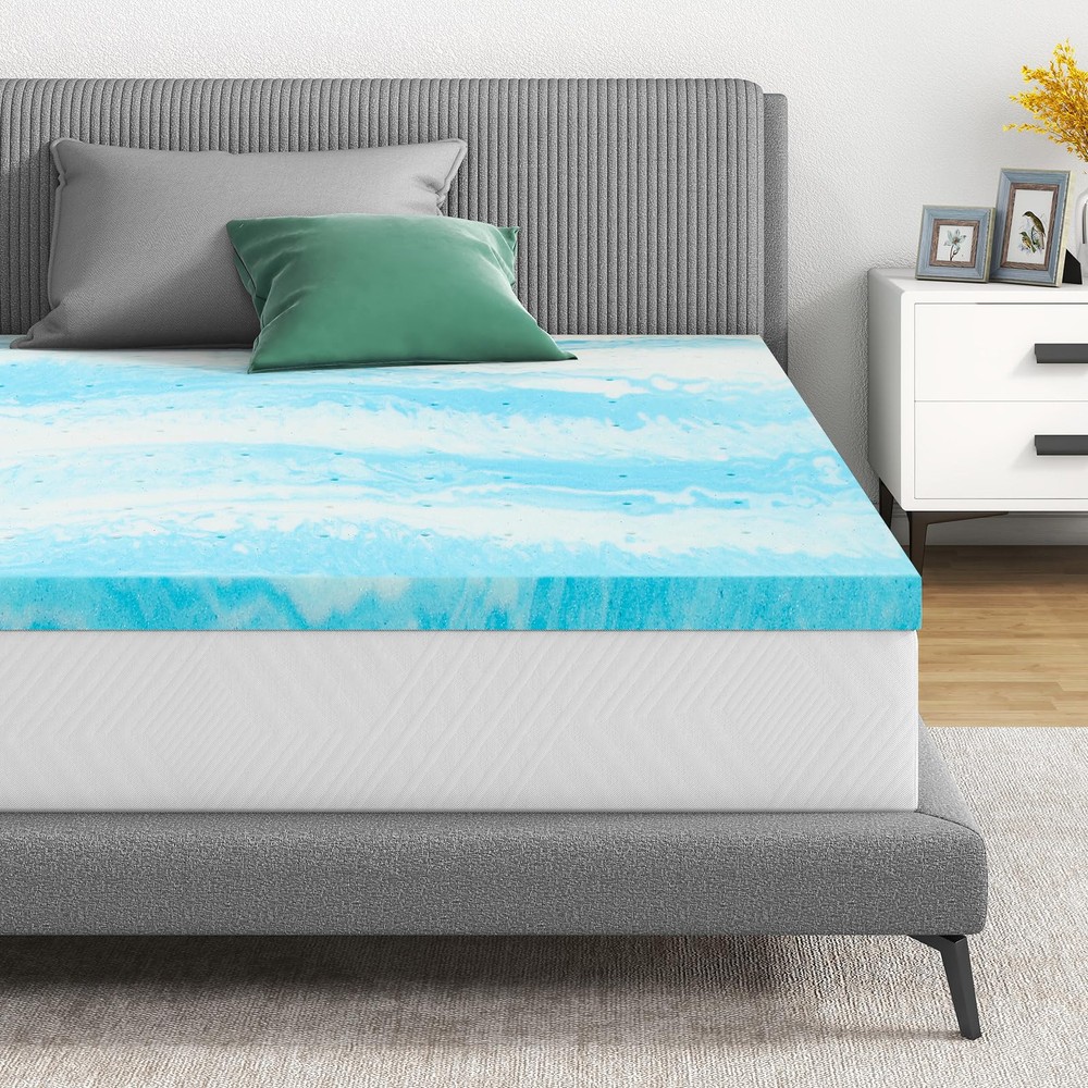 Mattress Topper, 4 Inch Gel Infused Memory Foam Mattress Topper, King
