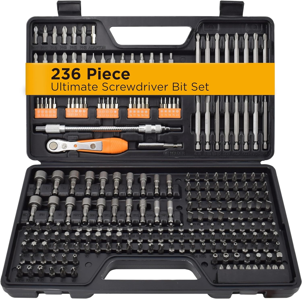 Jackson Palmer 236-Piece Screwdriver Bit Set with Premium Carbon Steel Bits