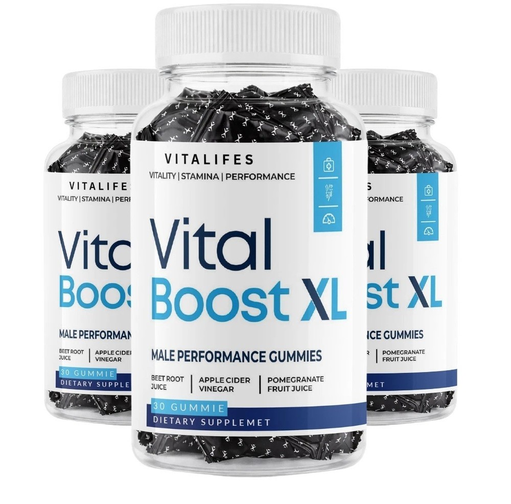 (3 Pack) Vital Boost XL Male Gummys Advanced Formula VitalBoost XL 30 Gummies