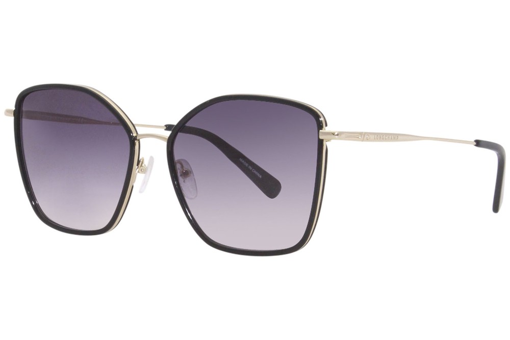 Longchamp LO685 Sunglasses for Women Gold-Smoke Frames Purple Gradient Lenses 59mm