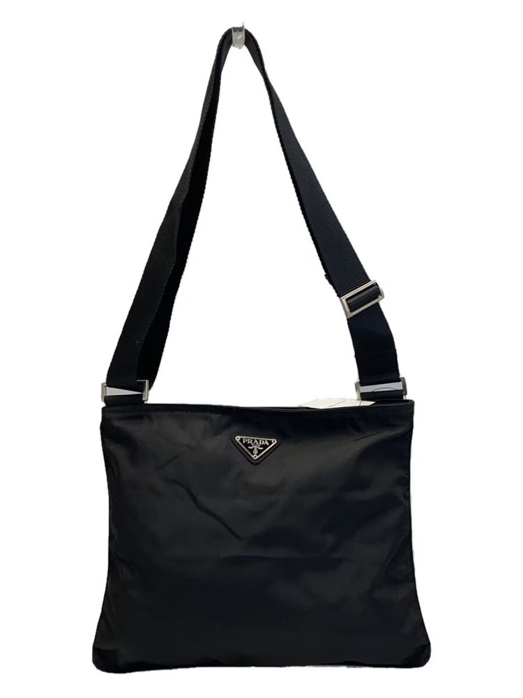 RARE PRADA Black Nylon Shoulder Bag Vintage Prada