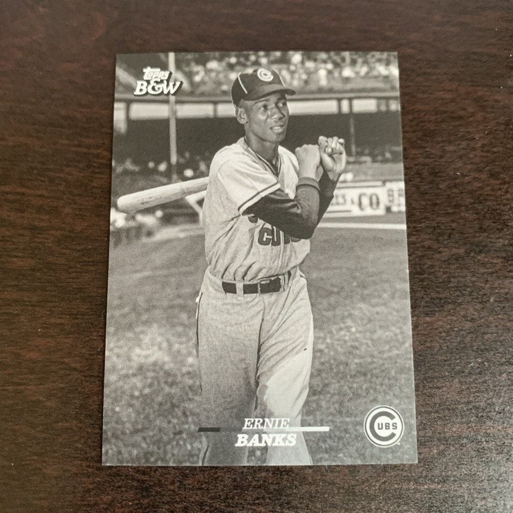 Ernie Banks 2024 Topps Black and White Topps Vault HOF SP Chicago Cubs #106
