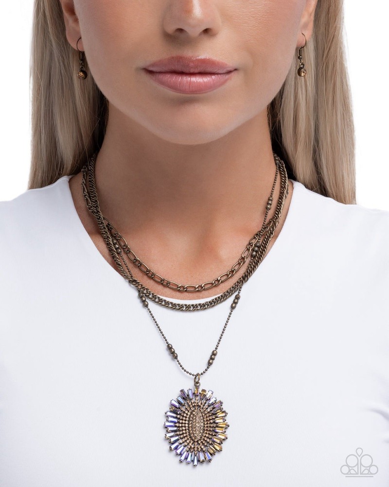 New Paparazzi Jewelry-Fitting In Necklace-Brass