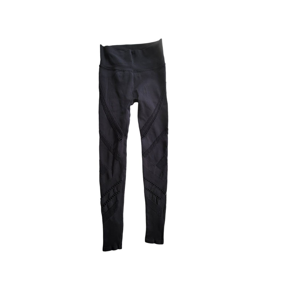 Alo Yoga High Waist Seamless Moto Cutout Black Leggings Size S
