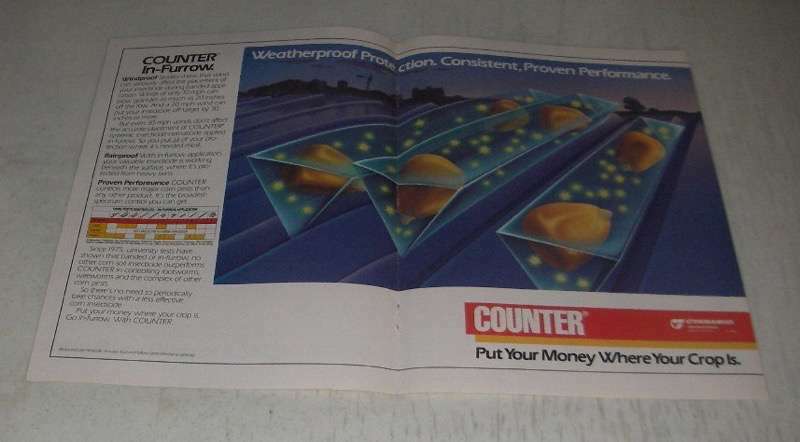 1987 Cyanamid Counter Insecticide-Nematicide Ad - Counter In-Furrow