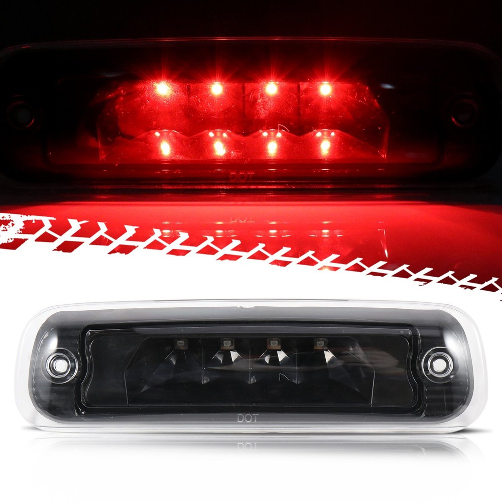 97-01 for Jeep Cherokee LED 3rd Third Brake Light Cargo Tail Lamp Clear Lens