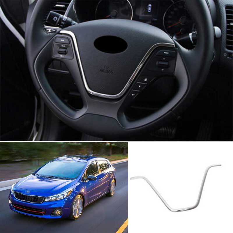 Chrome Steel Steering Wheel Control Frame Cover Trim For Kia Forte K3 14-2018