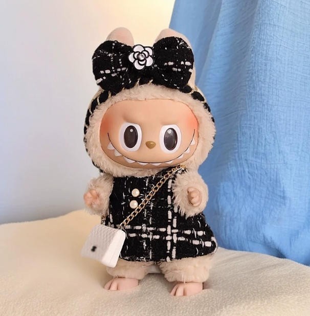 (No Dolls) Compatible with Dress Set For LABUBU Repalce Clothes Outfit Bow Skirt