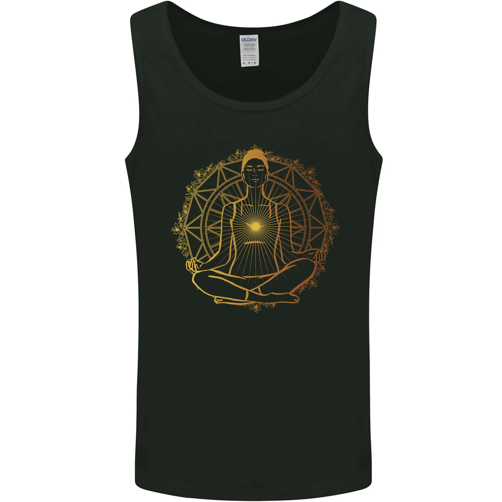 Spiritual Yoga Meditation Peace Mens Vest Tank Top