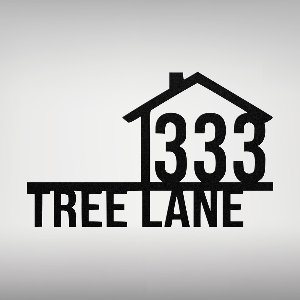 Personalized Address Metal Sign Custom Home Decor Durable Weather Resistant