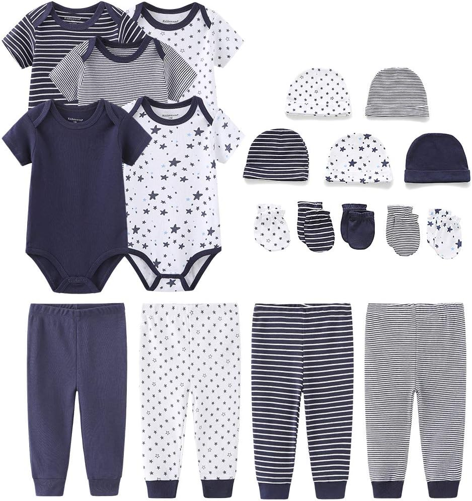 Newborn Baby Girl Boy Clothes Baby Outfits Pants Bodysuits Gifts Set Layette Set