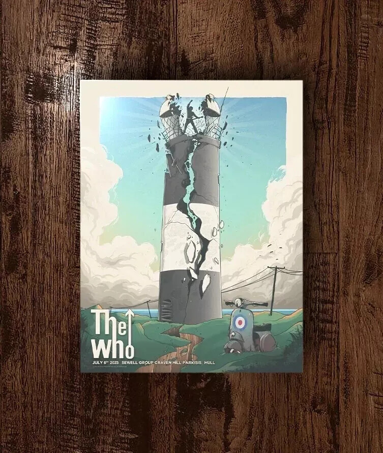The Who Hull Craven Hill 2023 July 6th Official Tour Concert Poster 18x24
