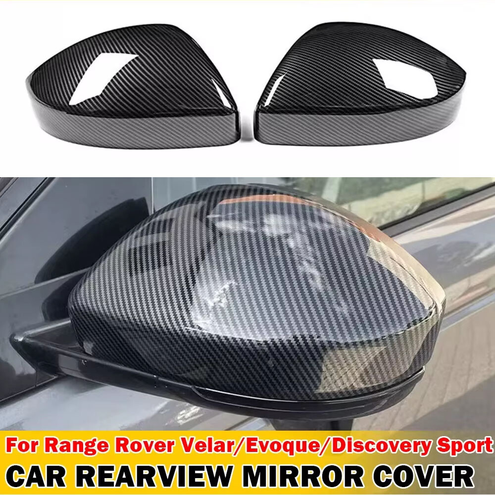 For Land Rover Discovery Range Evoque Rearview Side Mirror Cover Wing Cap Trim