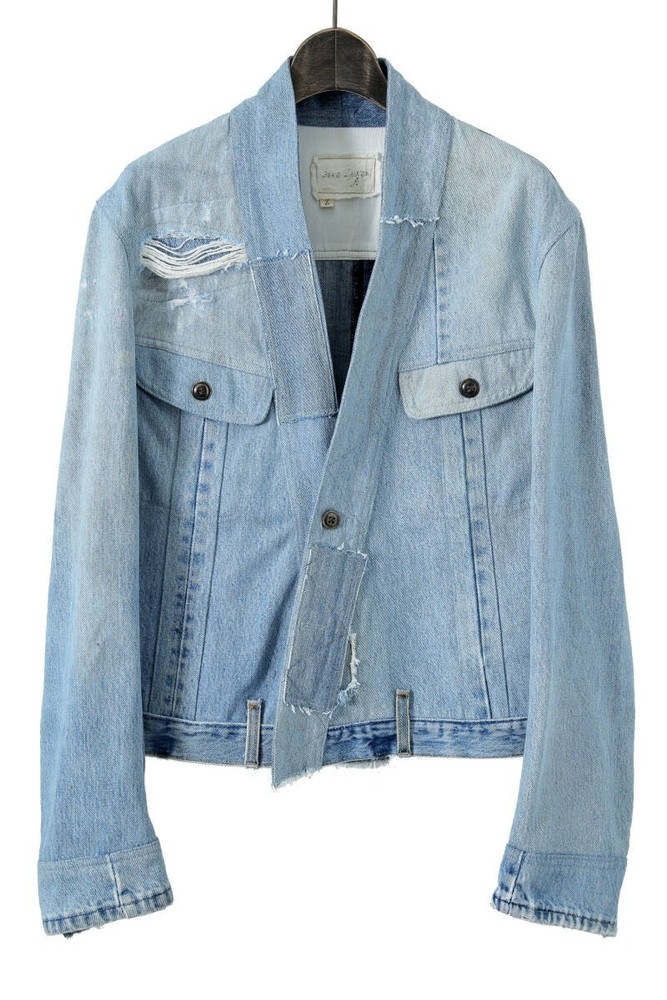 Greg Lauren Vintage Denim GL1 Trucker Jacket Indigo Size 2 USED from JAPAN