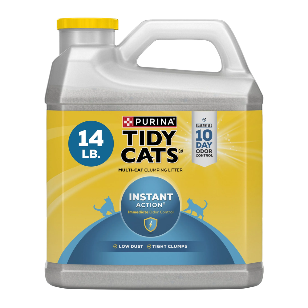 Purina Instant Action Clumping Cat Litter Natural Low Dust Odor Control 14 lb