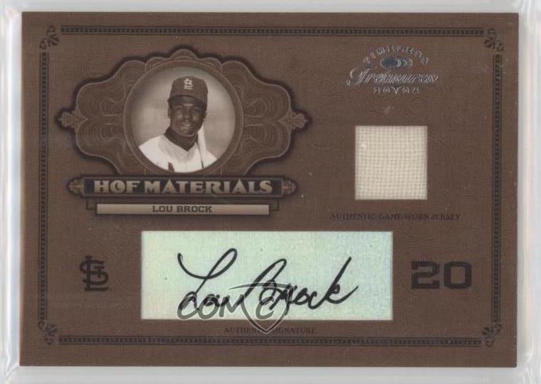 2004 Donruss Timeless Treasures Jersey Signatures /50 Lou Brock #HOF-22 Auto HOF