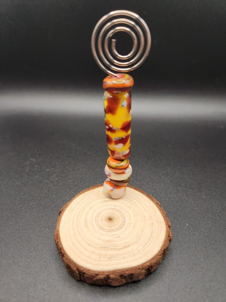 Borosilicate beads picture holder made in the USA New hippie freedom style photo