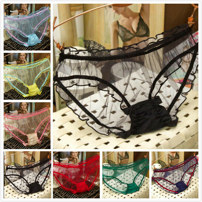 Women Panties Lace Thongs Ultra-thin Mesh Underwear Transparent Lingerie Knicker
