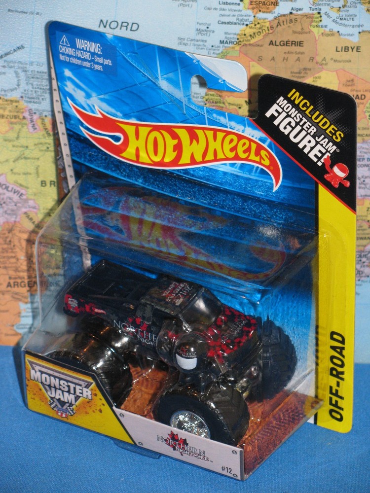 Hot Wheels Monster Jam Northern Nightmare Truck #12 Off-Road Action Figure Brand New