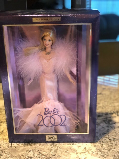 2002 Pink New Year Barbie Collector Doll in Elegant Dress  -image