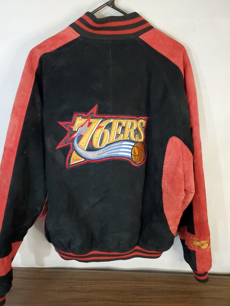 Vintage Philadelphia 76ers Men's Size XL NBA Carl Banks G3 Full Zip Jacket
