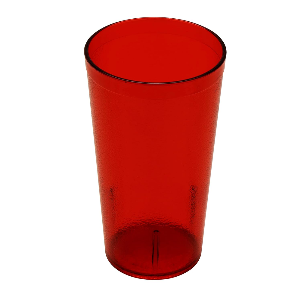 G.E.T. 6616-1-R-EC Heavy-Duty Plastic Restaurant Tumblers, 16 Ounce, Red (Set of