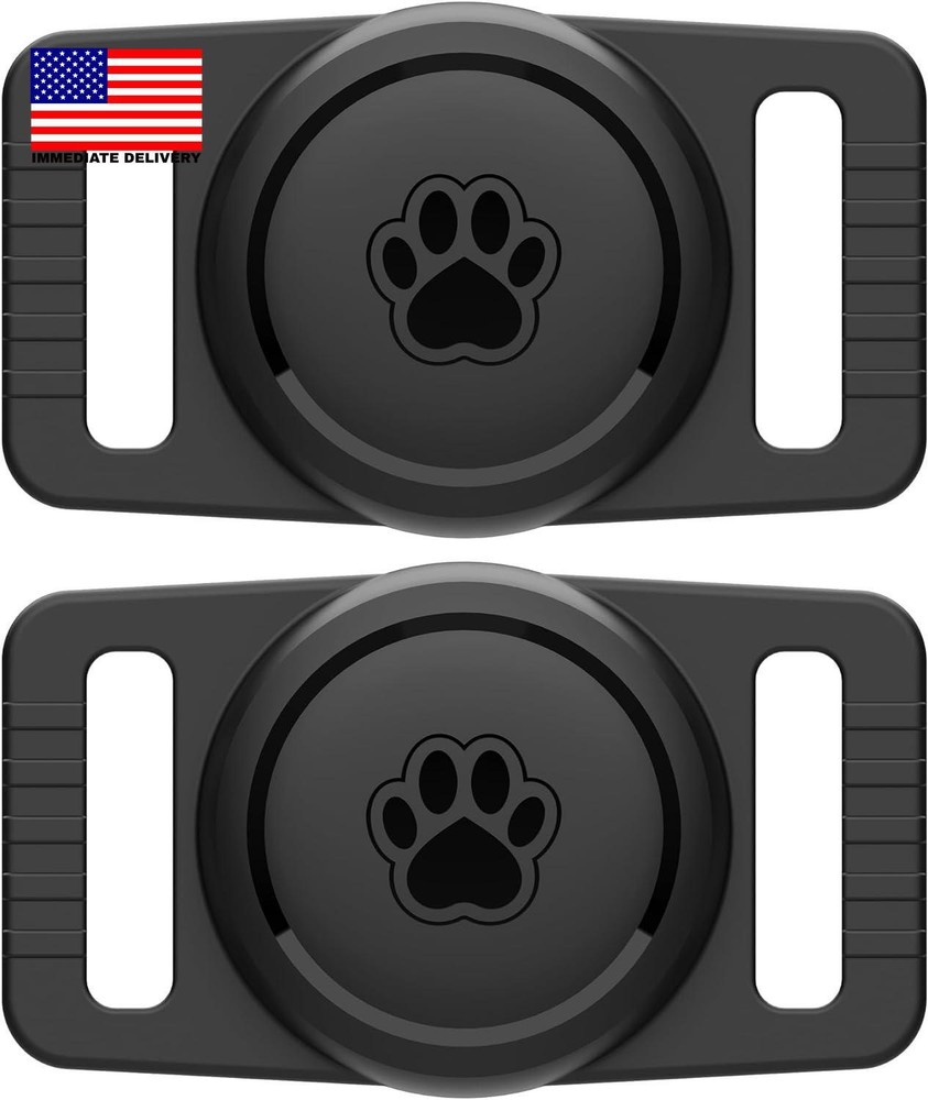 Waterproof Airtag Dog & Cat Collar Holder 2 Pack for Apple Airtag S