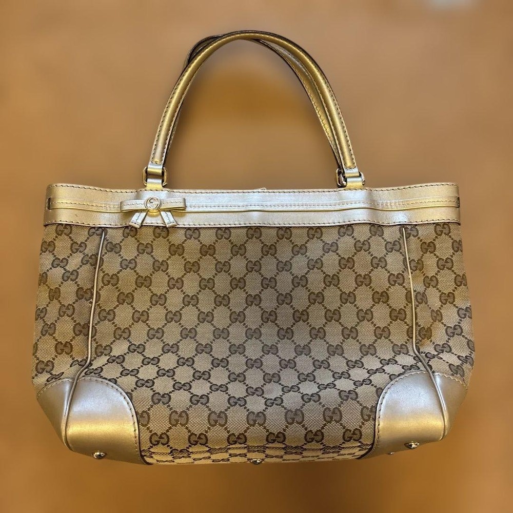 GG Canvas Mayfair 257061 Large Durable Unisex Tote Bag Handbag