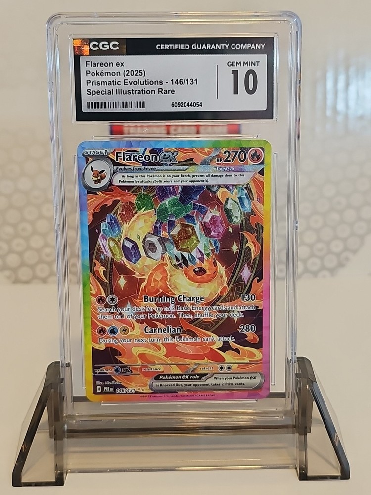 Pokémon TCG Flareon ex SIR 146/131 Gem Mint 10 🔥📈CGC 2025 Prismatic Evolutions