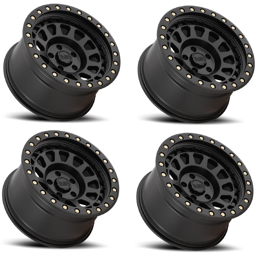 Black Rhino Set of 4 Primm 17x9 8x165.10 ET-0 Matte Black Rims 1790PRM008165M22