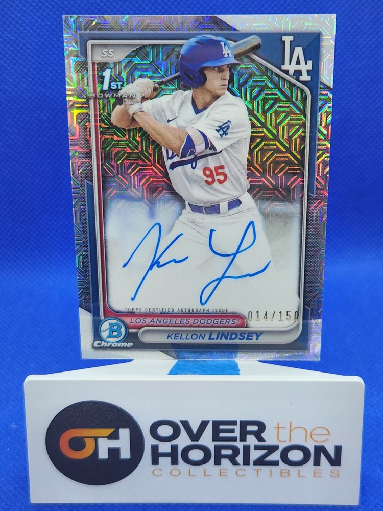 KELLON LINDSEY 2024 BOWMAN CHROME DRAFT 1ST CHOICE HTA AUTO /150