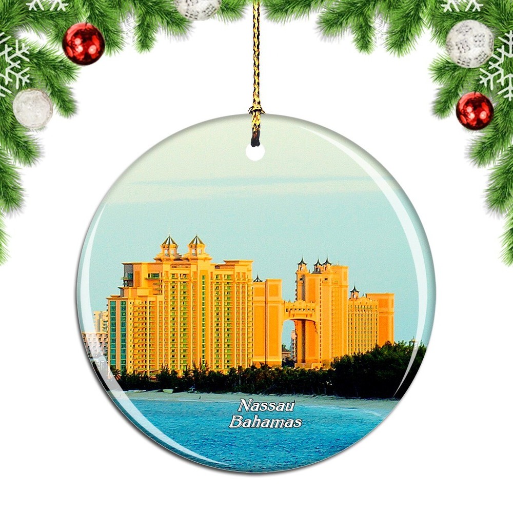 Atlantis Nassau Bahamas Christmas ornament city travel souvenir