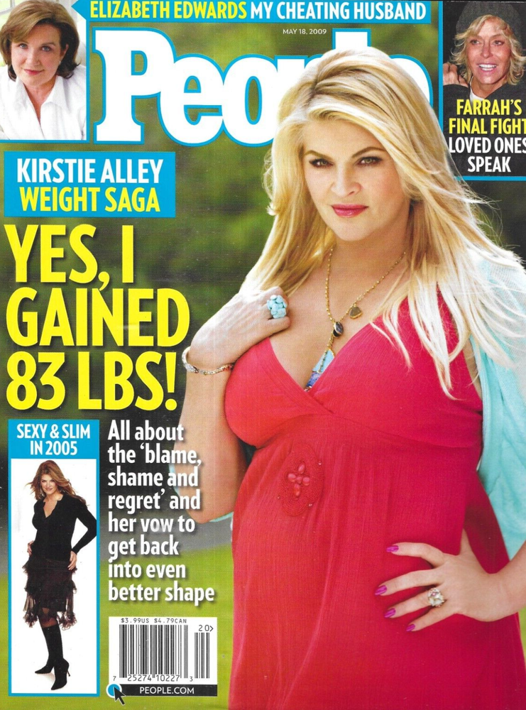 People Magazine Kirstie Alley Elizabeth Edwards Monica Seles Gilles Marini 2009