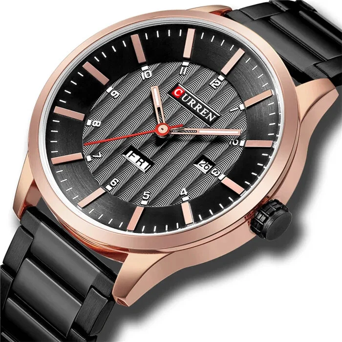 Luxury Gold Curren Men Quartz Luminous Business Watch