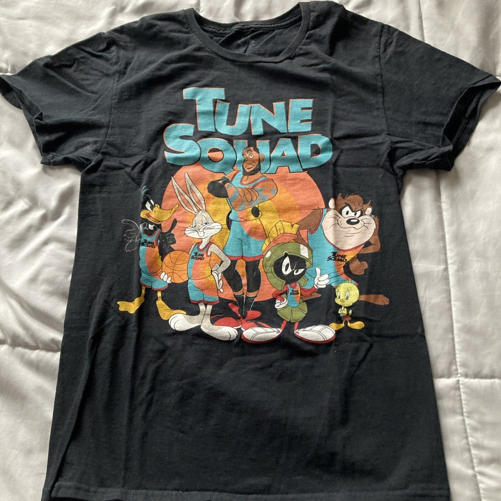 Space Jam Tune Squad Black Small T-Shirt with Front Graphic