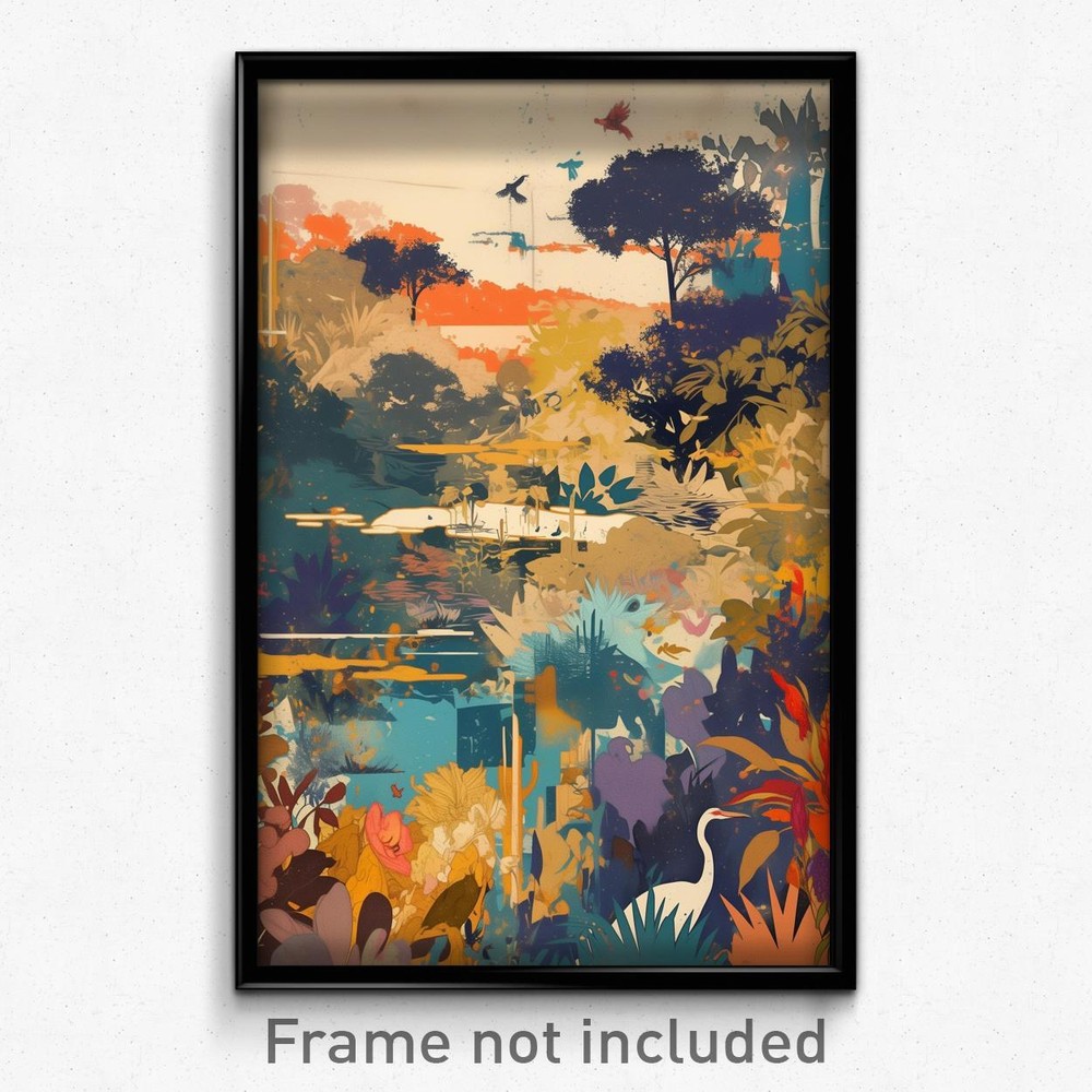 French Movie Poster - Urban Lagoon (France Psychedelic Art Retro Film Print)