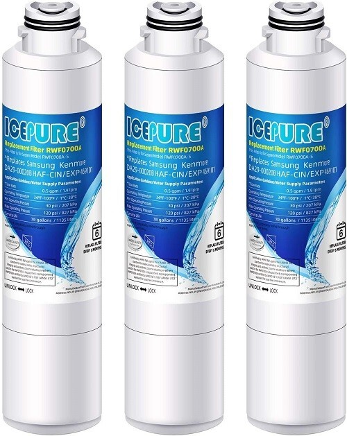 3-Pack Samsung RF323TEDBSR RF4267HARS RF4267HAWP Refrigerator Water Filters  