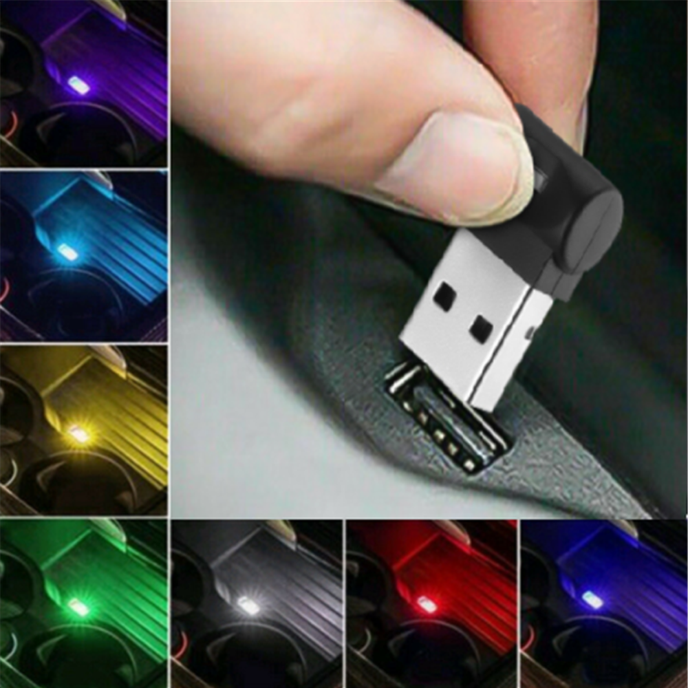7 in 1 Color Mini USB LED Light Car Interior Atmosphere Ambient Lamp Universal