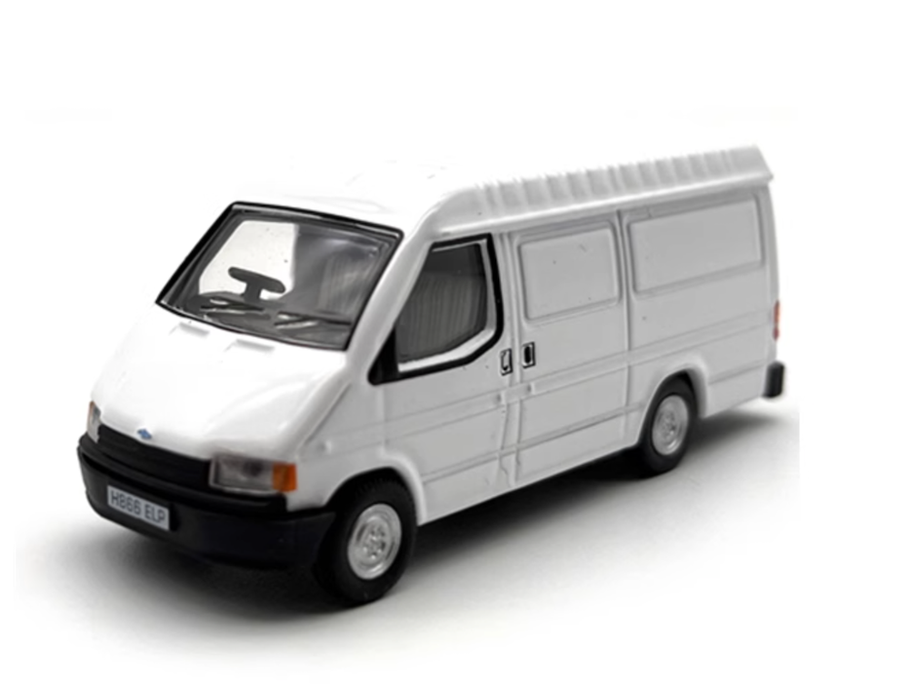 1:76 White MK3 Ford Transit Delivery Van Diecast Metal Collectible Model