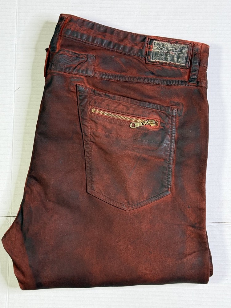 New Men’s Robin’s Jean SZ 44 Style #SP50158 THE SHOW GLD Swarovski Crystals RED