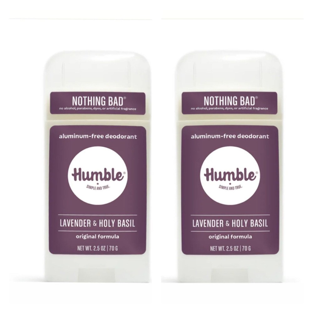Humble Nothing Bad 2 Lavender & Holy Basil Aluminum Free Deodorant Sticks