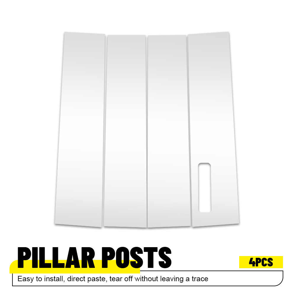 Chrome 4x Window Pillar Posts Trim for 2015-2021 Ford F-150 with Keypad Accessories